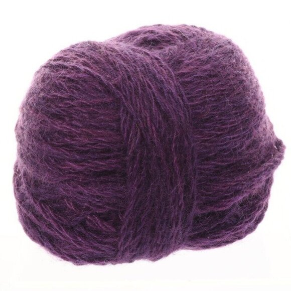Yarn Wool Silk Angora Blend Purple Bouncy Soft approx 220 yds 3.8 oz - Picture 2 of 4